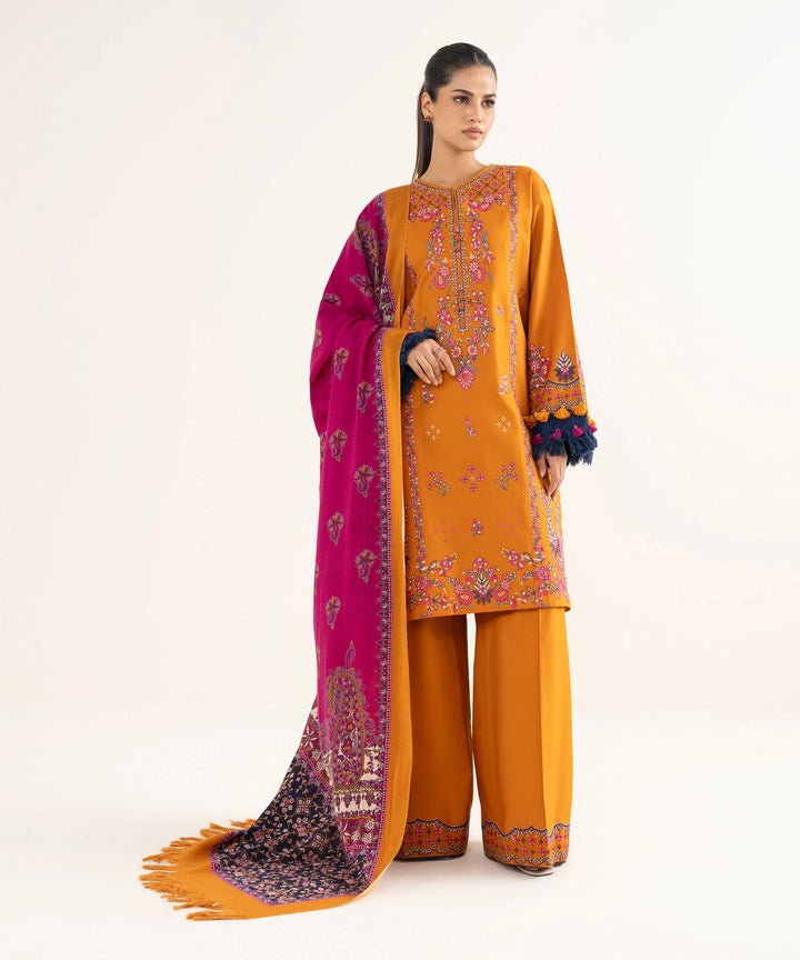 Lawn - 3PC Embroidered with Digital Printed Jacquard Dupatta - 5126 - Sapphire Studios