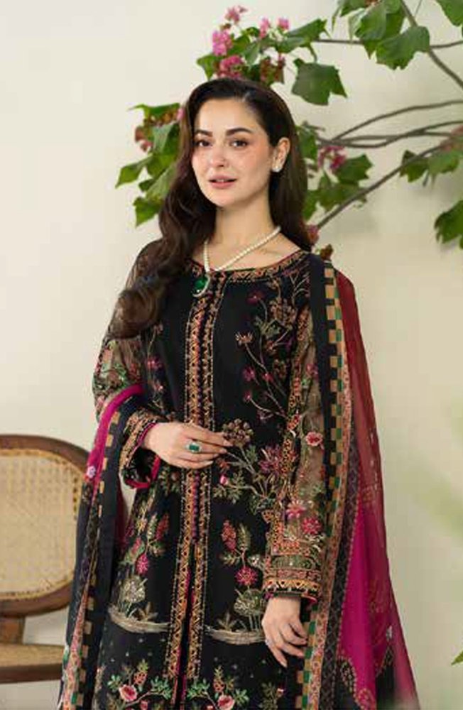Lawn 3PC Embroidered With Digital Printed Jauqard Dupatta - 5215 - Sapphire Studios