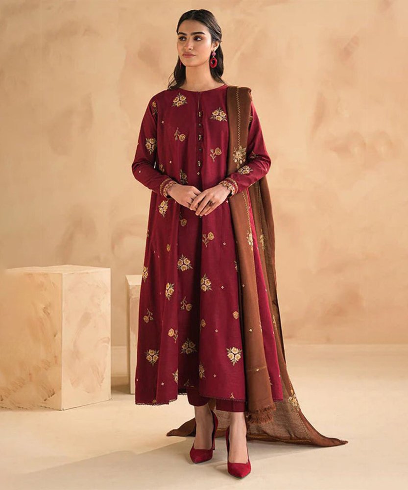 Lawn 3PC Embroidered With Lawn Embroidered Dupatta - 5179 - Sapphire Studios