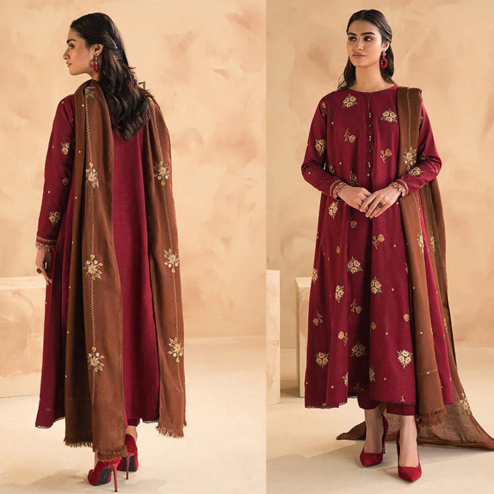 Lawn 3PC Embroidered With Lawn Embroidered Dupatta - 5179 - Sapphire Studios