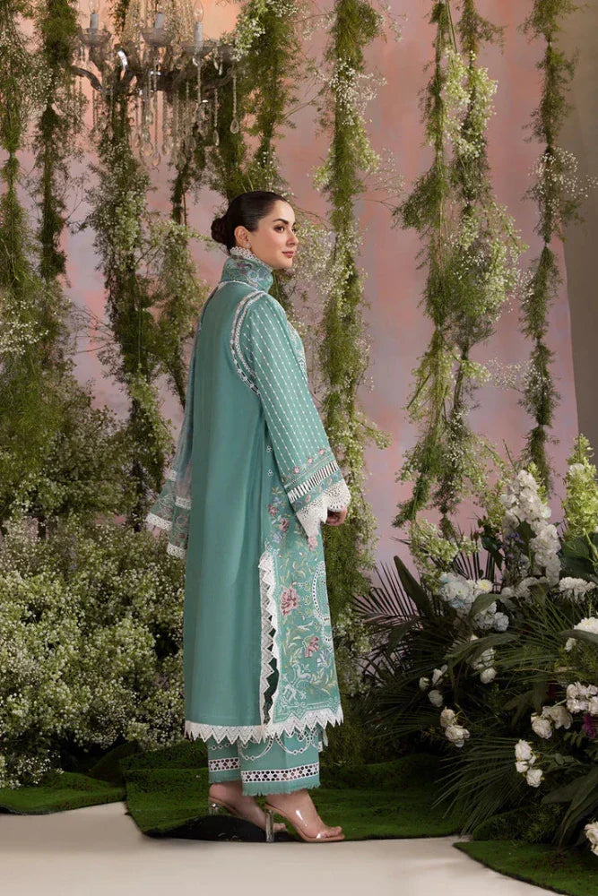 Lawn - 3PC Embroidered With Organza Digital Printed Dupatta - 5193 - Sapphire Studios