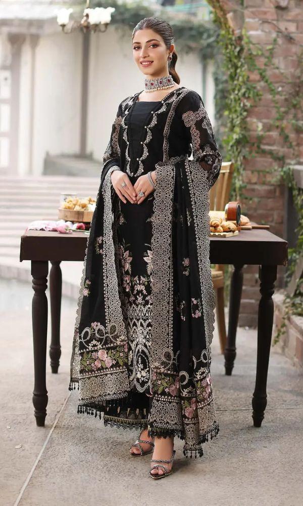 Lawn - 3PC Embroidered With Organza Embroidered Dupatta - 5311 - Sapphire Studios