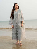 Lawn - 3PC Laser Cut Embroidered Shirt With Khadi Net Embroidered Dupatta - 5401 - Sapphire Studios