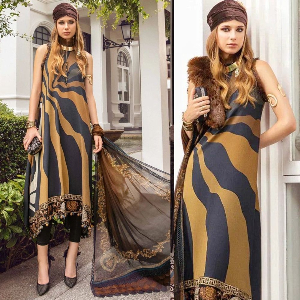 LAWN 3PC Printed Shirt With Printed Dupatta And Trouser - 774 - Sapphire Studios