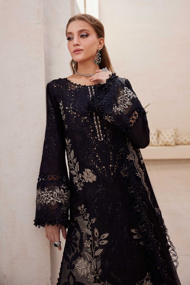 Lawn - 3PC Sequence Embroidered Shirt With Khadi Net Embroidered Dupatta - 5314 - Sapphire Studios