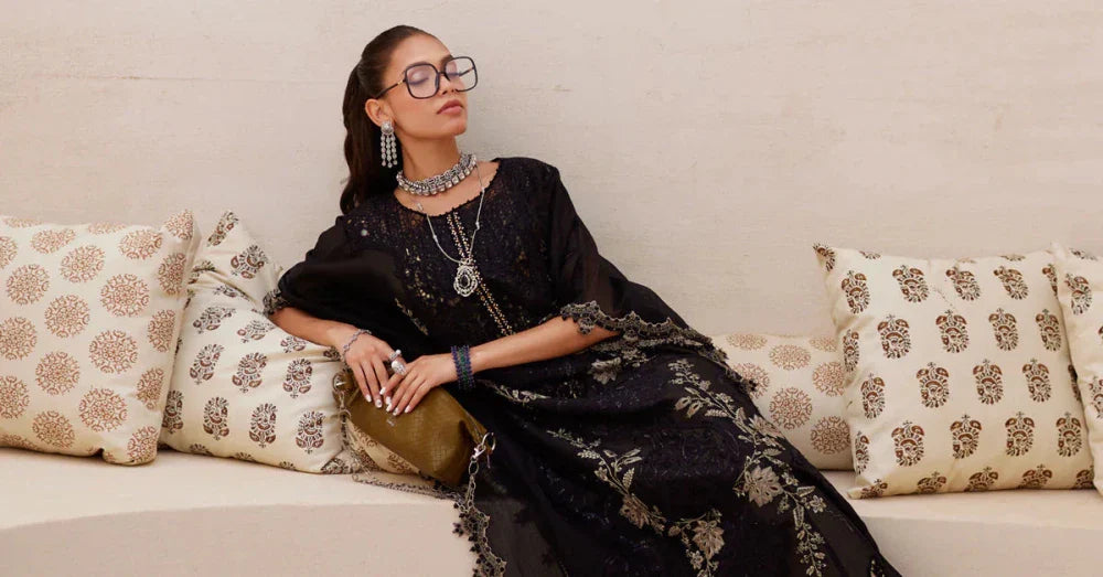 Lawn - 3PC Sequence Embroidered Shirt With Khadi Net Embroidered Dupatta - 5314 - Sapphire Studios