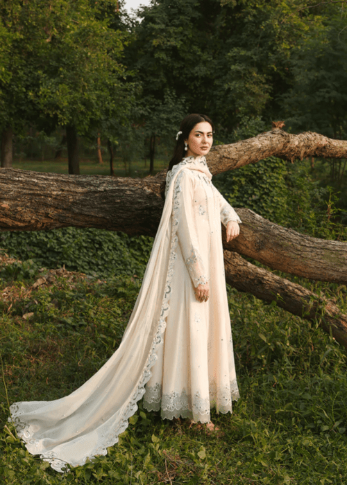 Lawn - 3PC Sequence Embroidered With Khadi Net Embroidered Dupatta - 5249 - Sapphire Studios
