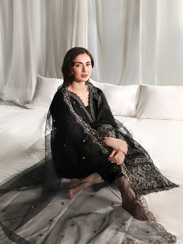 Lawn - 3PC Sequence Embroidered With Organza Embroidered Dupatta - 5299 - Sapphire Studios