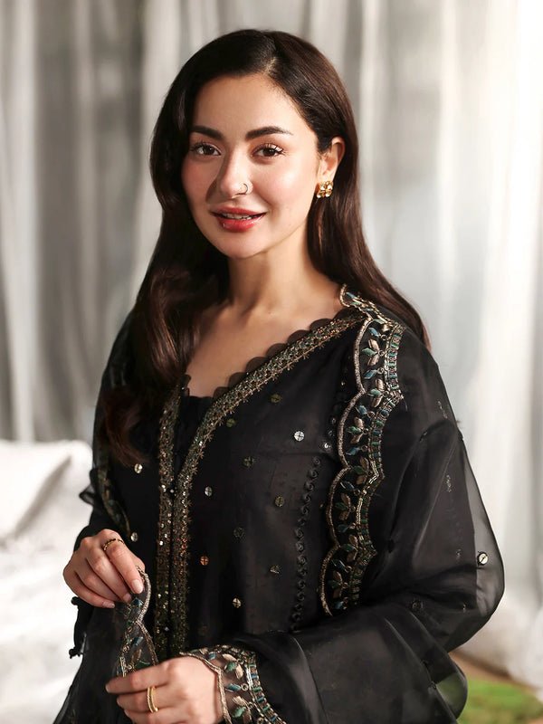 Lawn - 3PC Sequence Embroidered With Organza Embroidered Dupatta - 5299 - Sapphire Studios