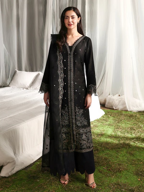 Lawn - 3PC Sequence Embroidered With Organza Embroidered Dupatta - 5299 - Sapphire Studios